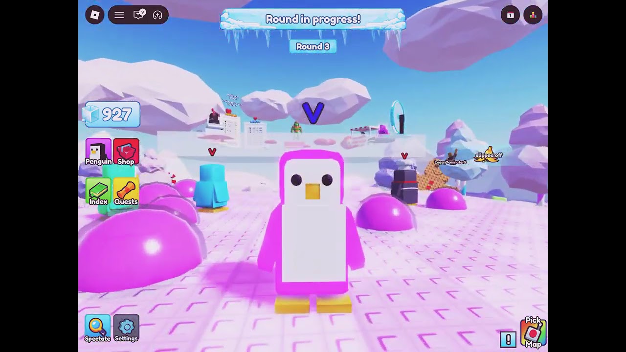 Hi today I am playing roblox and the game is called knockout
