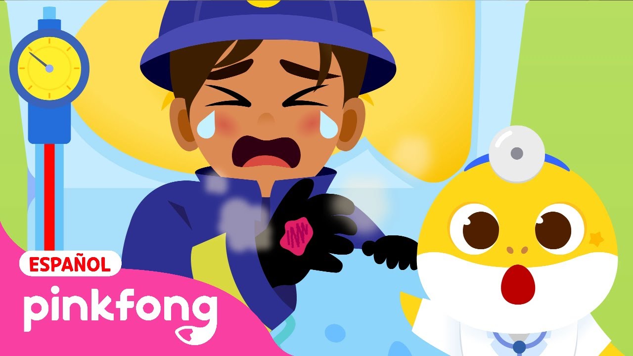 🔥👩🏼‍🚒¡Caliente, Caliente! ¡Me Quemé!｜Juego de Hospital de Tiburón Bebé | Pinkfong en español