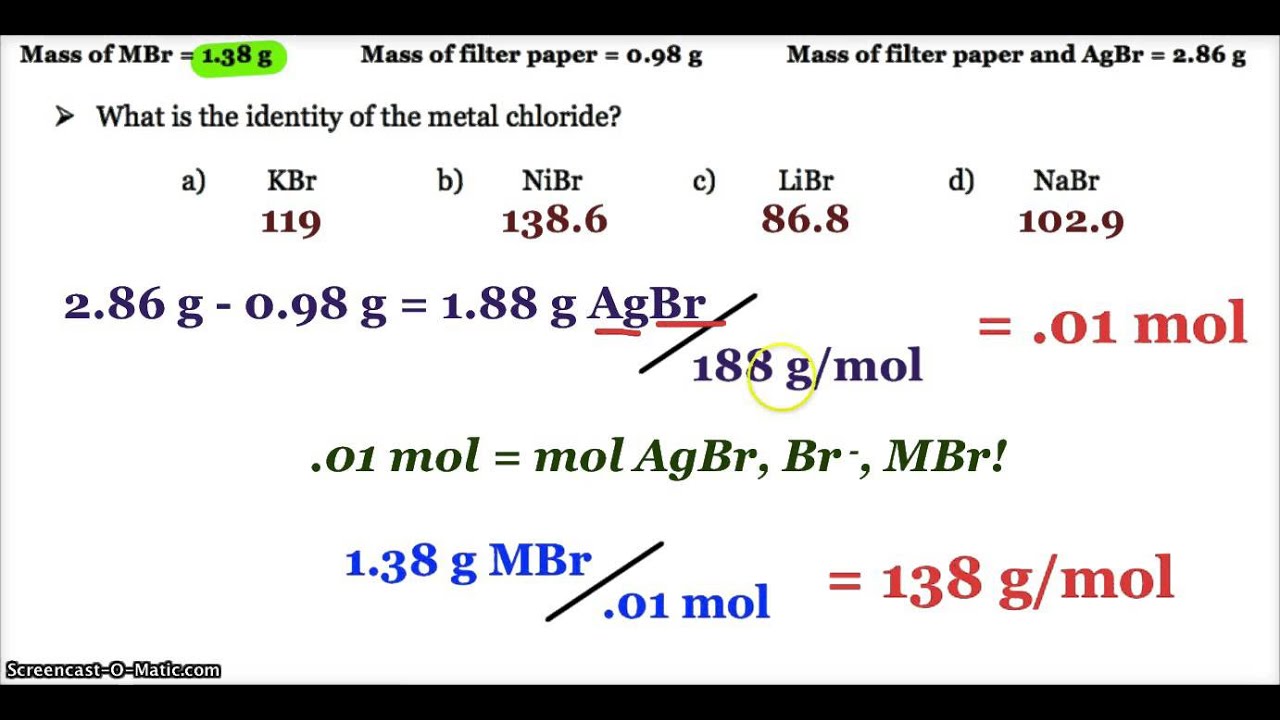 AP Chemistry Gravimetric Analysis Problems