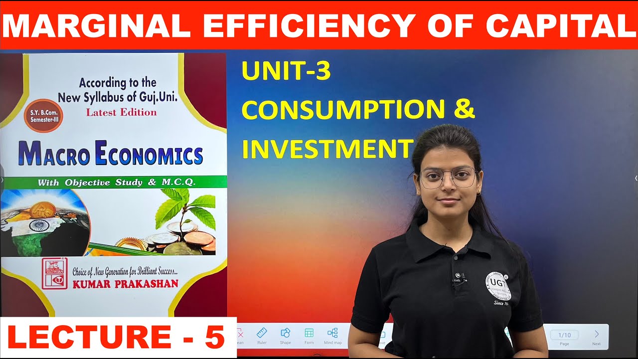 Marginal Efficiency of Capital : Meaning and Affecting Factor | Macro Economics | Lecture 1 | UGT