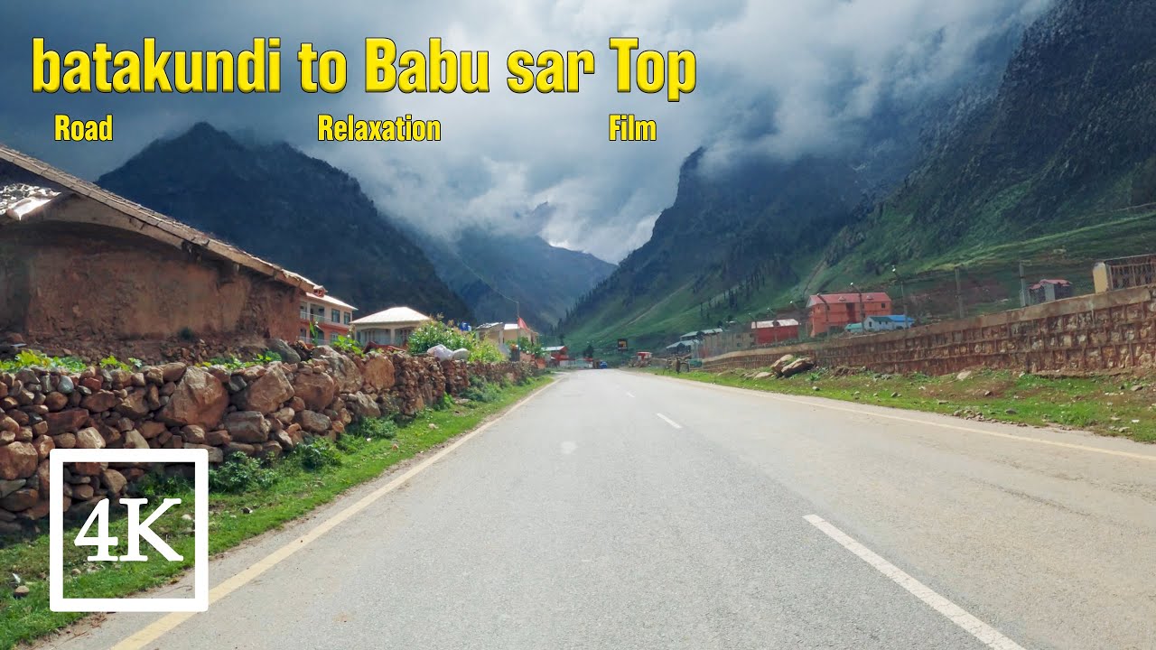 Babusar Top Road Drive | Relaxing GoPro 4K Scenic Mountain Road Trip | Soothing Nature Video