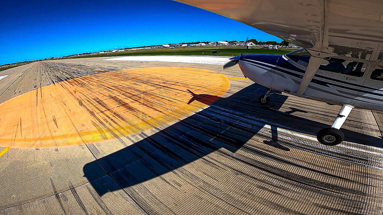 CLEARED TO LAND ON THE ORANGE DOT!  Flight to Oshkosh from Washington DC