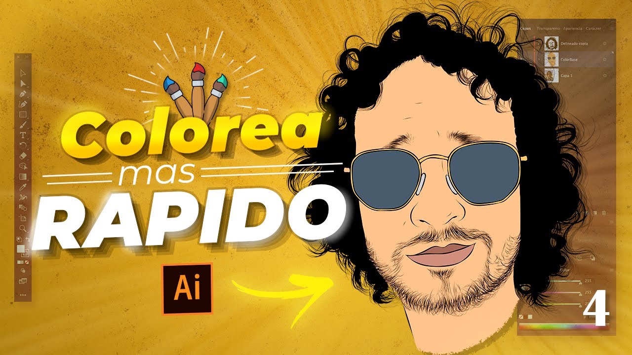 Como COLOREAR · Dilustrando desde CERO | Illustrator Tutorial (Mouse)