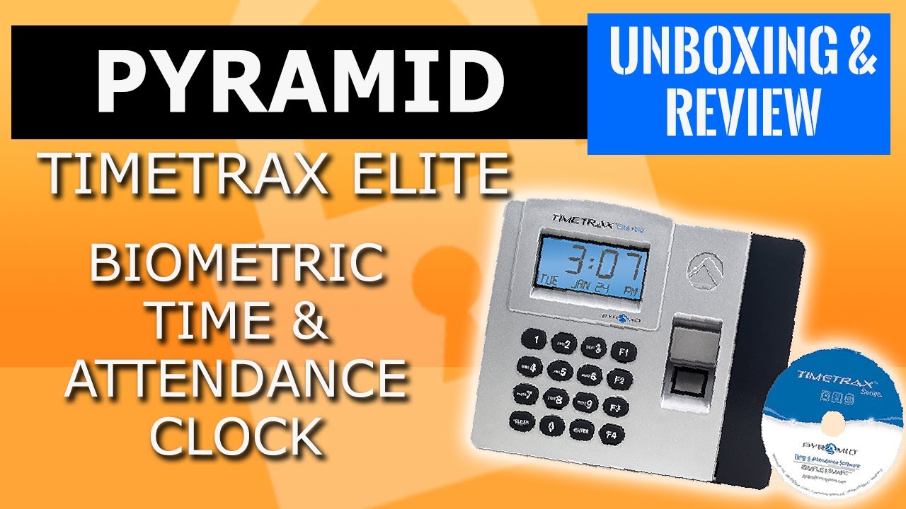Pyramid TimeTrax Elite  Biometric Time & Attendance Timeclock -Small Business management software 👍