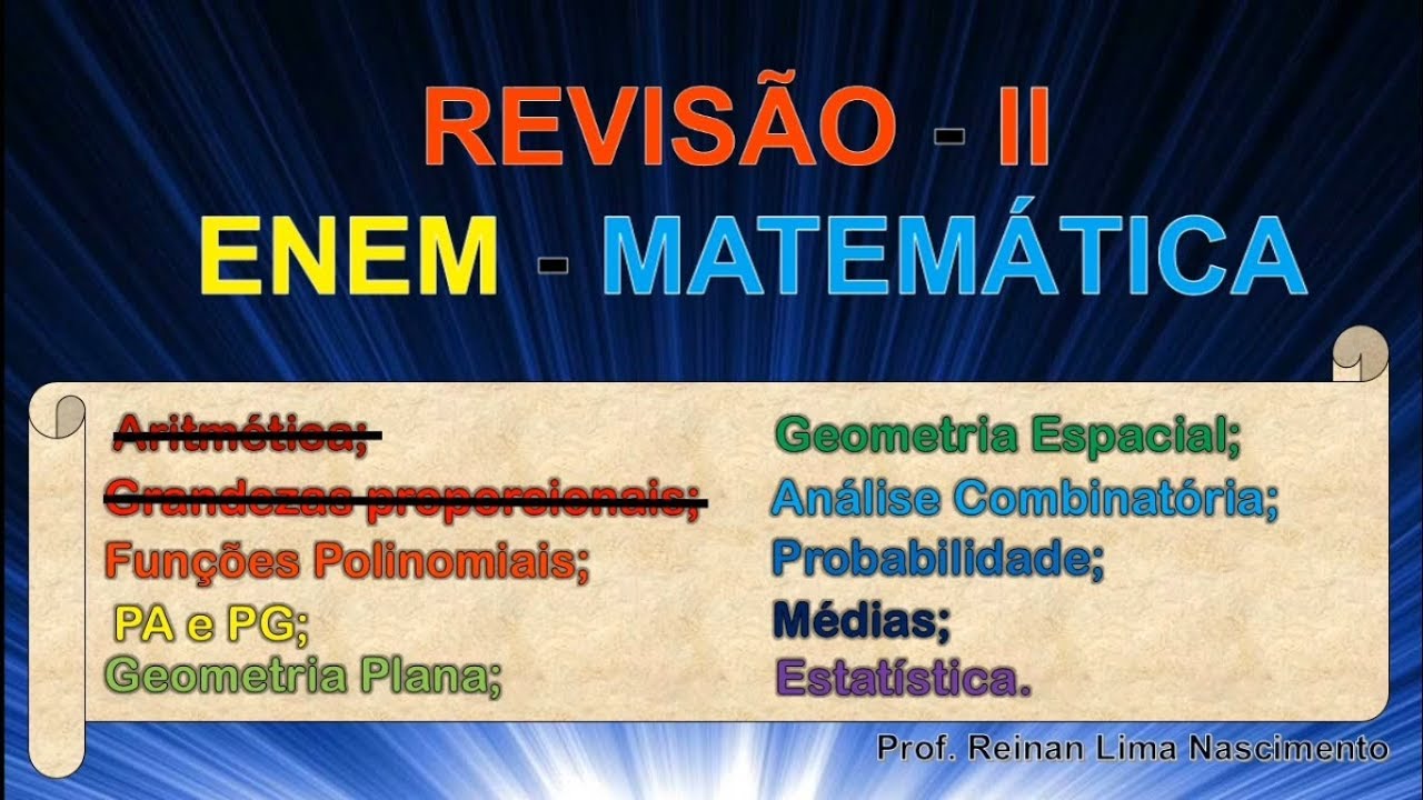 ENEM - MATEMÁTICA - Parte II - Função - PA e PG