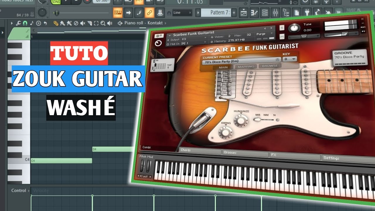 How To Make Zouk Kompa Guitar Washé (Scarbee Funk Guitarist) | TUTO 2025