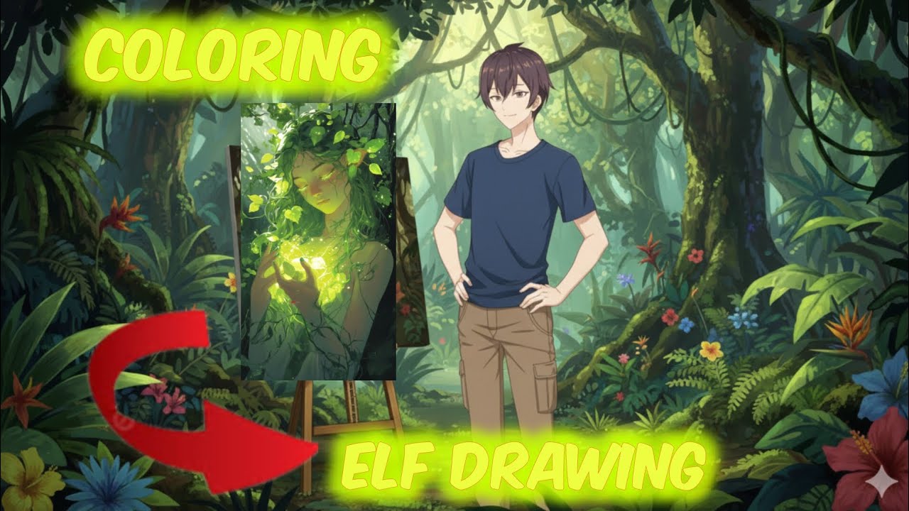 Elf Drawing With WaterColor | Coloring Timelapse