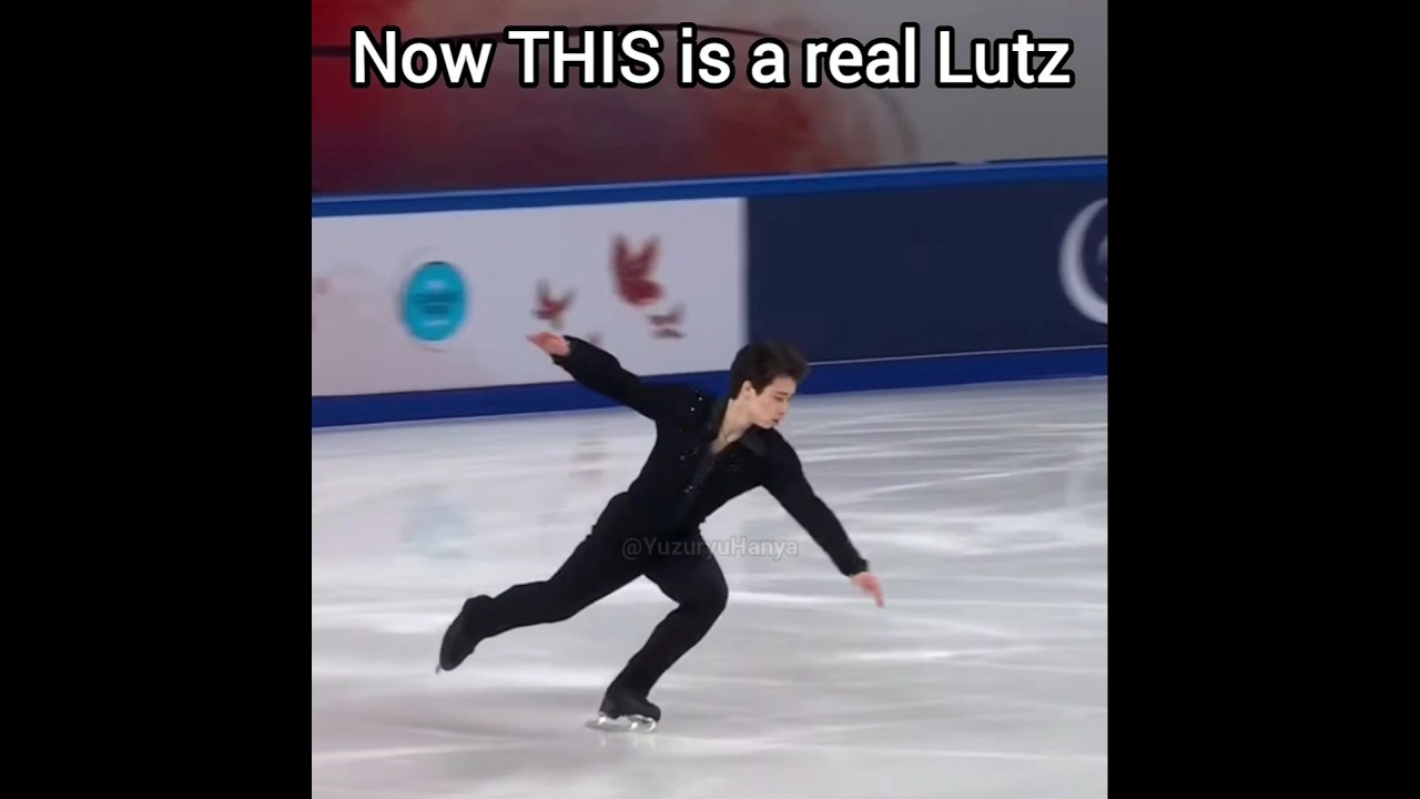 Figure Skating Technique: What is a TEXTBOOK Lutz? #sports #piano #edit #skating #jump #olympics