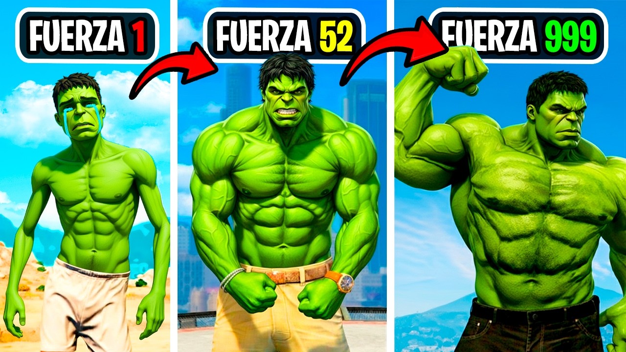Pasamos de HULK DÉBIL a SUPER FUERTE en GTA 5