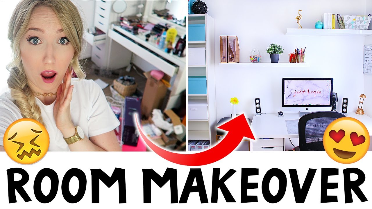 ROOM MAKEOVER! SCHREIBTISCH ORGANISATION, EINRICHTEN & AUFRÄUMEN! TheBeauty2go