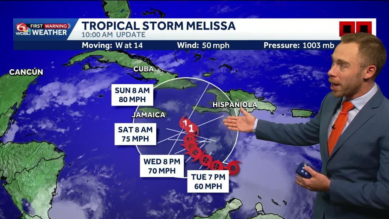 Tuesday afternoon tropical update: Tropical Storm Melissa Forms
