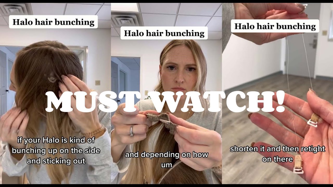 Halo hair extensions bunching?! Never had a halo fit over your head? Fix it now!