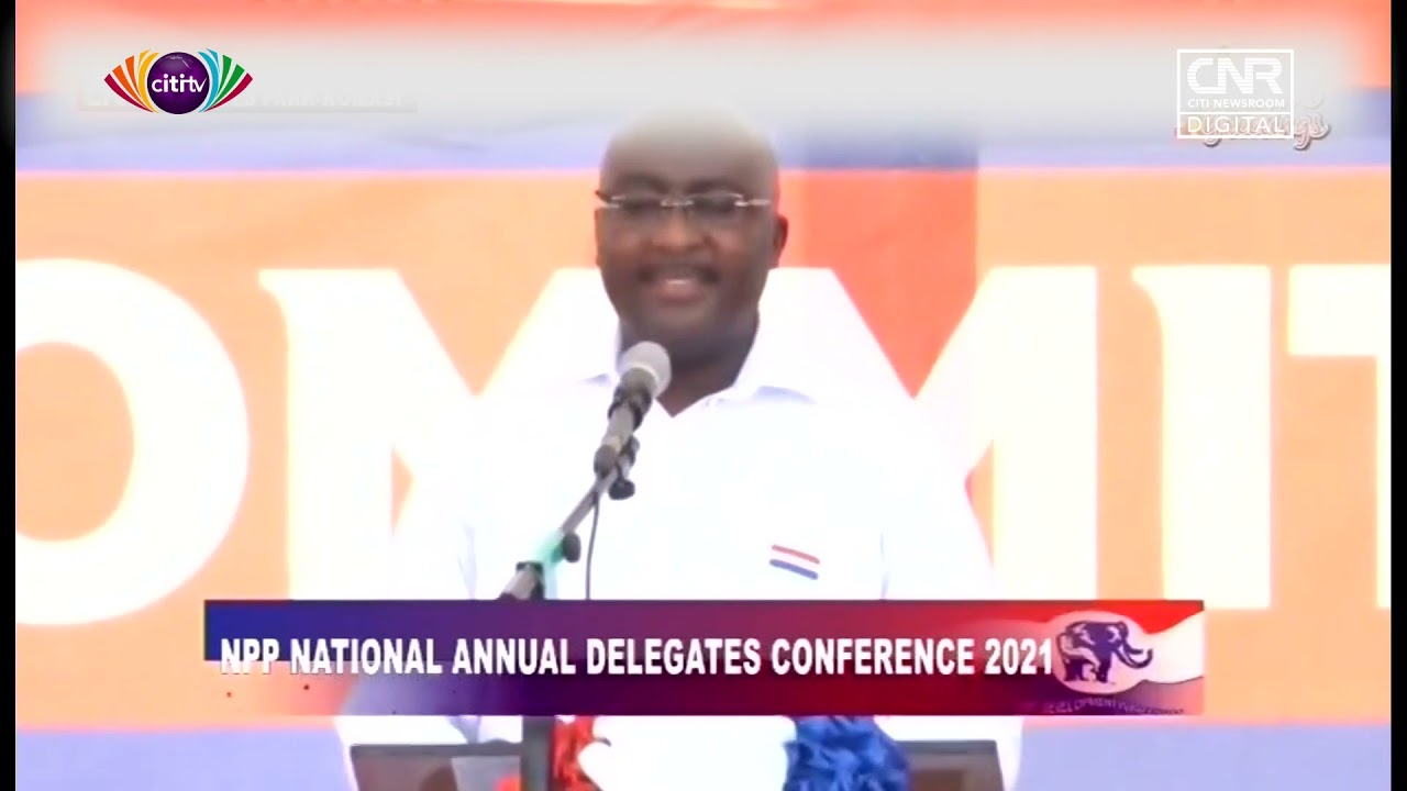 Crowd goes wild as Vice President Bawumia mounts stage to address NPP National Delegates' Conference