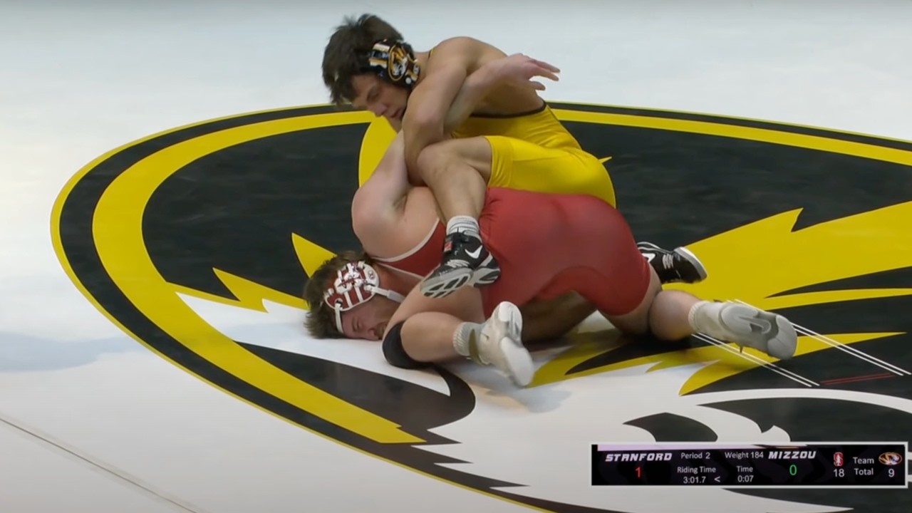184lbs Colton Hawks (Missouri) vs Abraham Wojcikiewicz (Stanford)