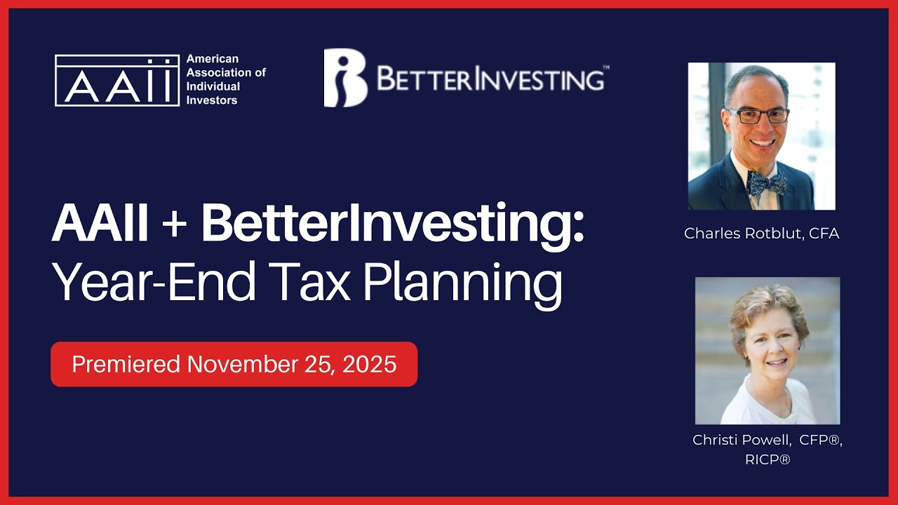 AAII + BetterInvesting: Year End Tax Planning