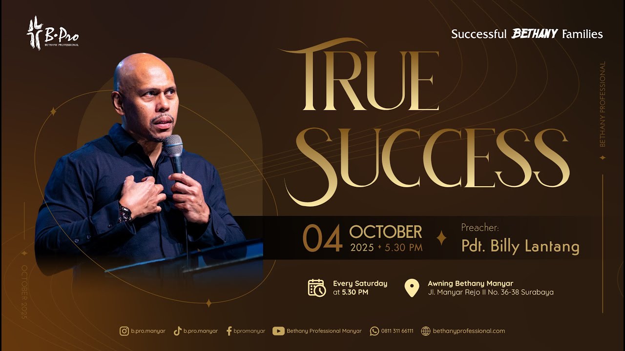 Ibadah BPro Manyar | Sabtu, 04 Oktober 2025 | Pdt. Billy Lantang