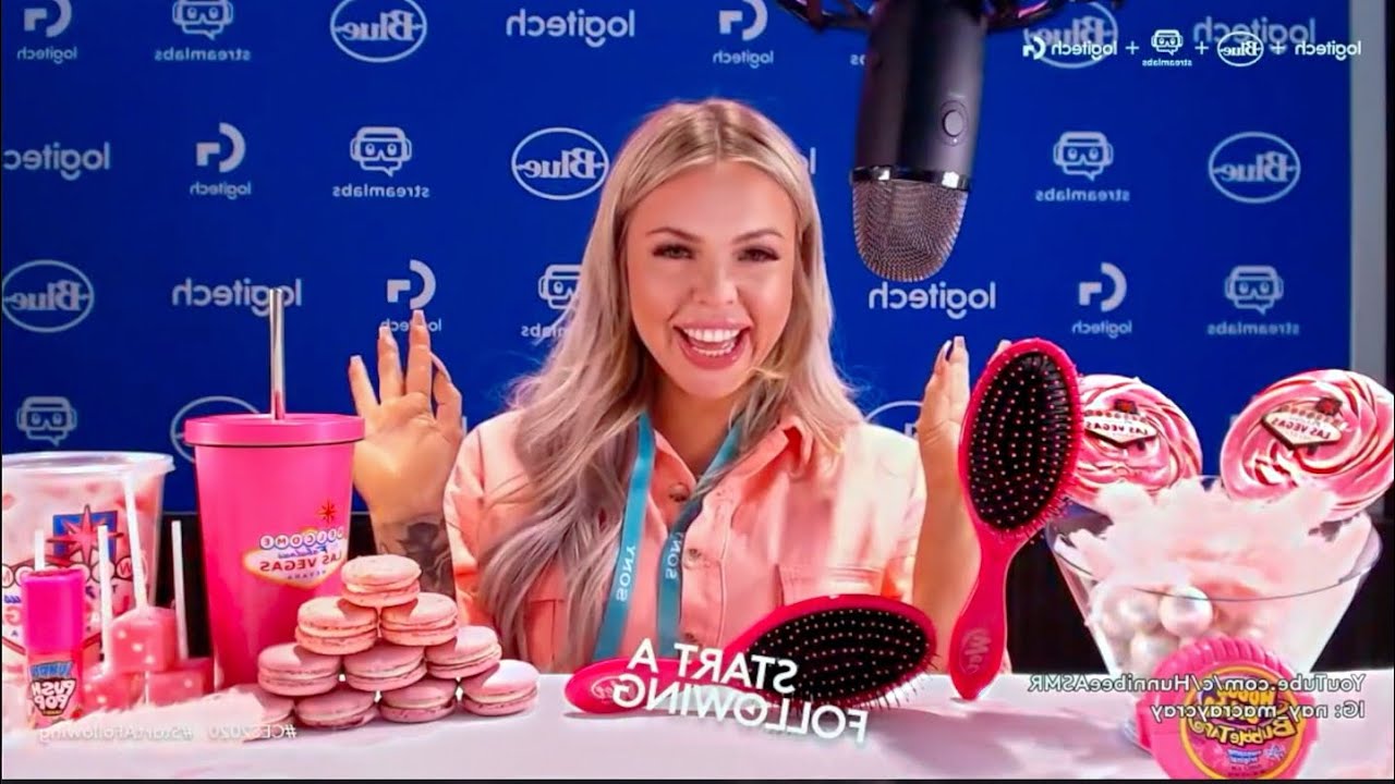 LIVE PINK FOOD MUKBANG + HOW TO MAKE AN EDIBLE HAIRBRUSH! STREAMING LIVE AT THE LOGITECH BOOTH