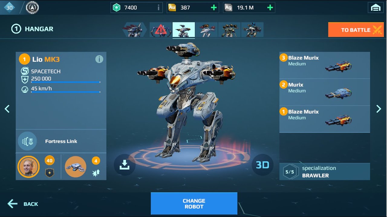 test lio sp cho rex| War Robots Gameplay
