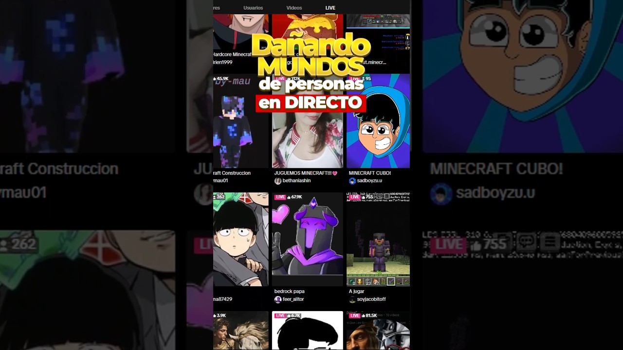 Da&ntilde;ando mundos de personas en LIVE 😎