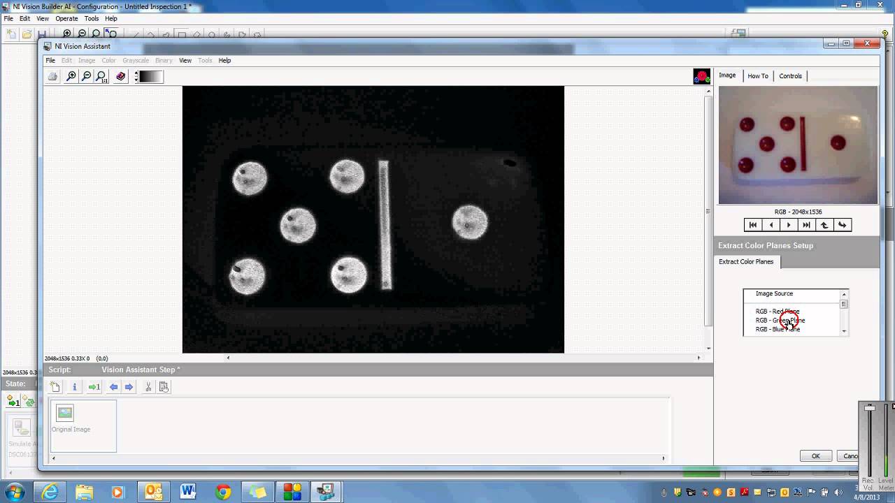 NI Vision Builder Automated Inspection Dominos (демонстрация машинного зрения)