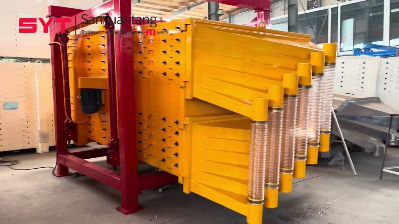 Silica sand vibrating gyratory screen separator