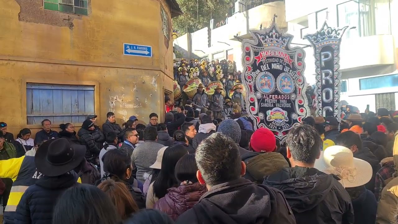 MORENADA TIERRA PROCER DEL BARRIO VILCAPAZA. 8VA DEL NIÑO JESUS 2024 - 2025. ALBA. BANDA MEJILLONES.