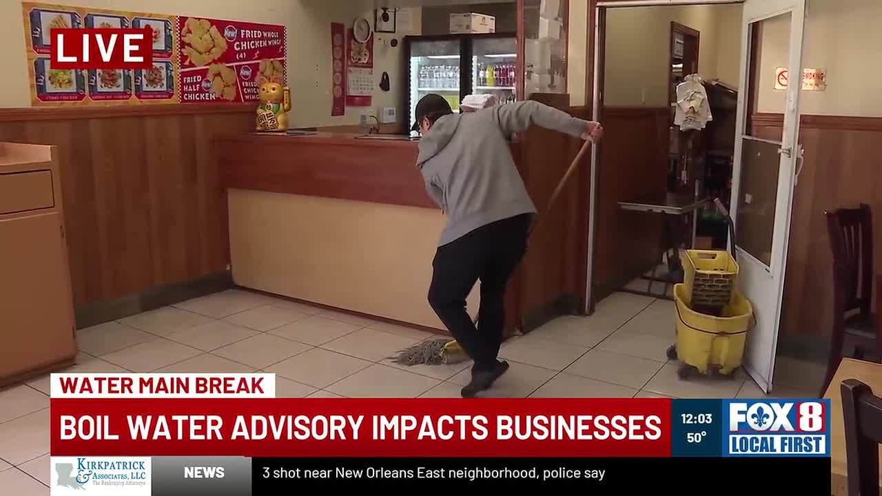 Boil water advisory triggered by Claiborne Avenue water main break impacts businesses