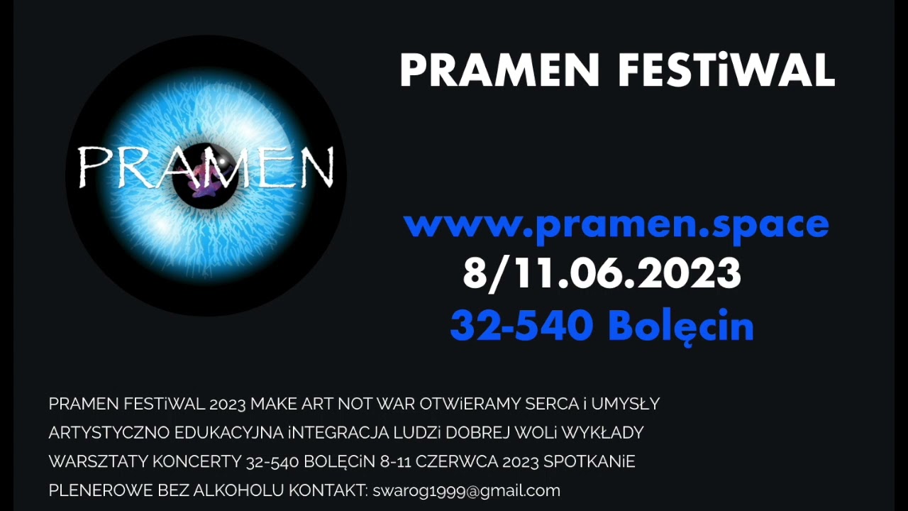 #PRAMEN FESTiWAL AKTUALiZACJA PROGRAMU ZAPRASZAMY NA STRONĘ iNTERNETOWĄ www.pramen.space KOD SŁOWiAN