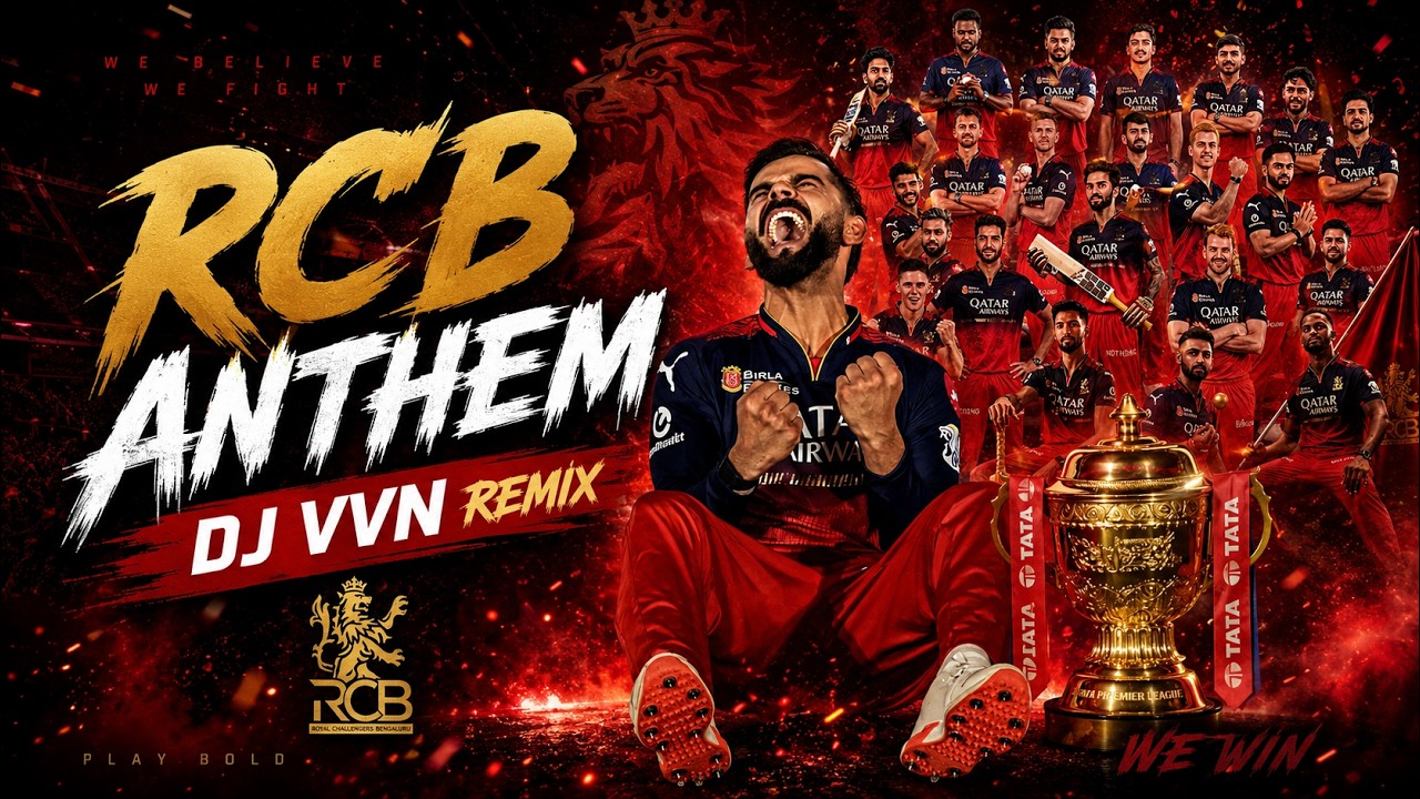 RCB ANTHEM IPL 2026 | DJ VVN REMIX | RCB TEAM | #RCB #IPL2026 #DJVVN #ViratKohli #RCBANTHEM
