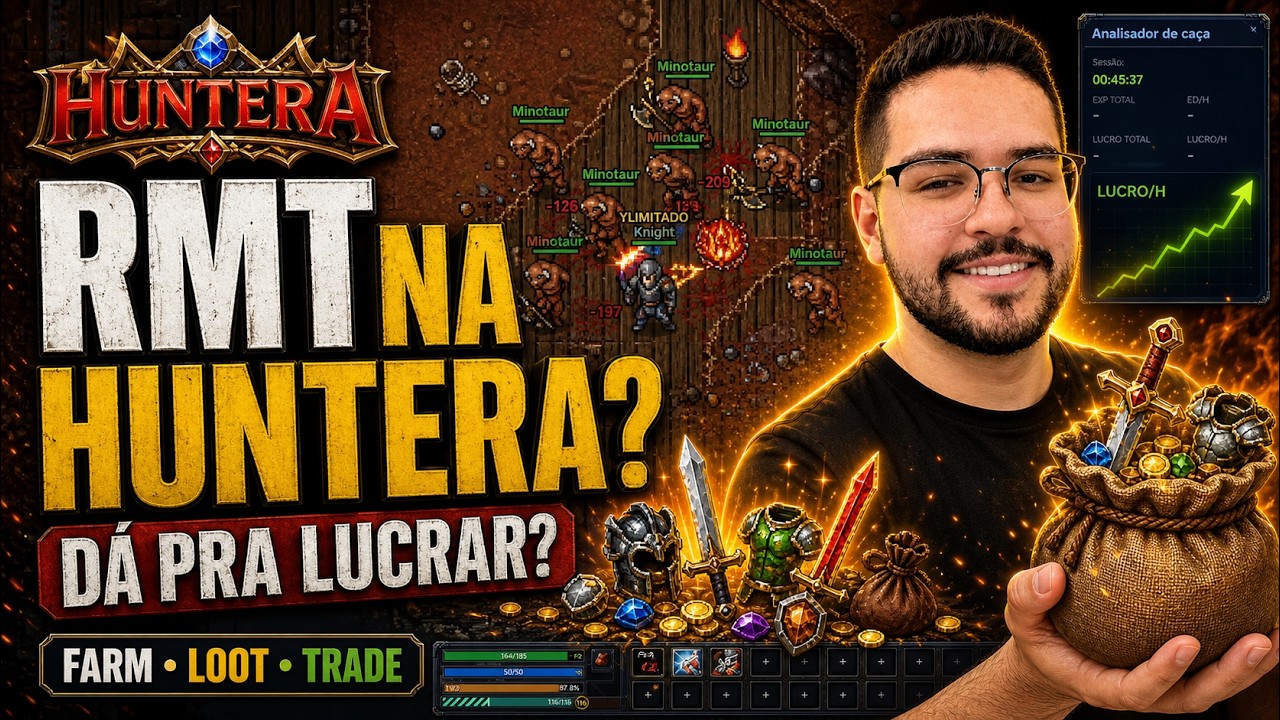 Huntera - The BIGGEST evolution in IDLES, is it possible to MAKE MONEY in TIBIA IDLE with RMT?