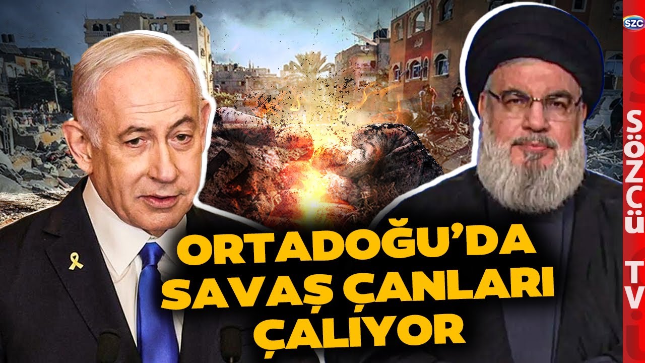İsrail'den L&uuml;bnan'a F&uuml;ze Yağmuru! Gece Boyunca Cehennemi Yaşattı! Ortadoğu Alev Alev