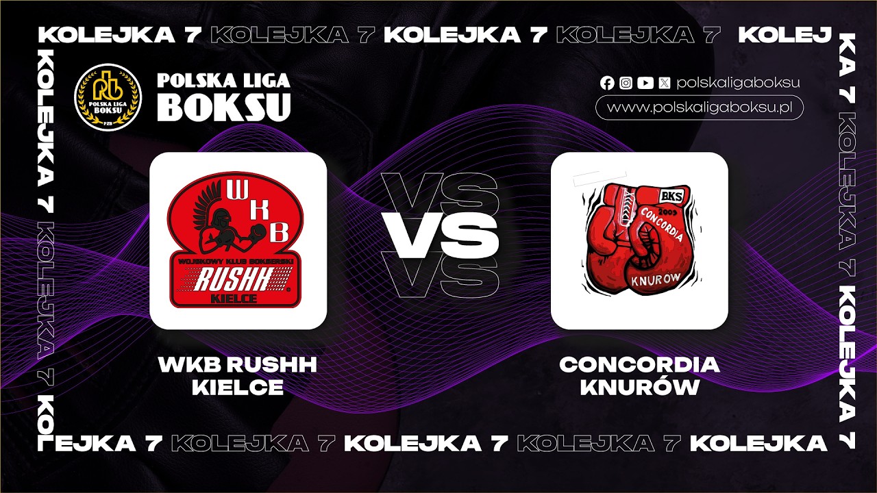 7. Kolejka POLSKA LIGA BOKSU  -  WKB Rushh Kielce - Concordia Knur&oacute;w