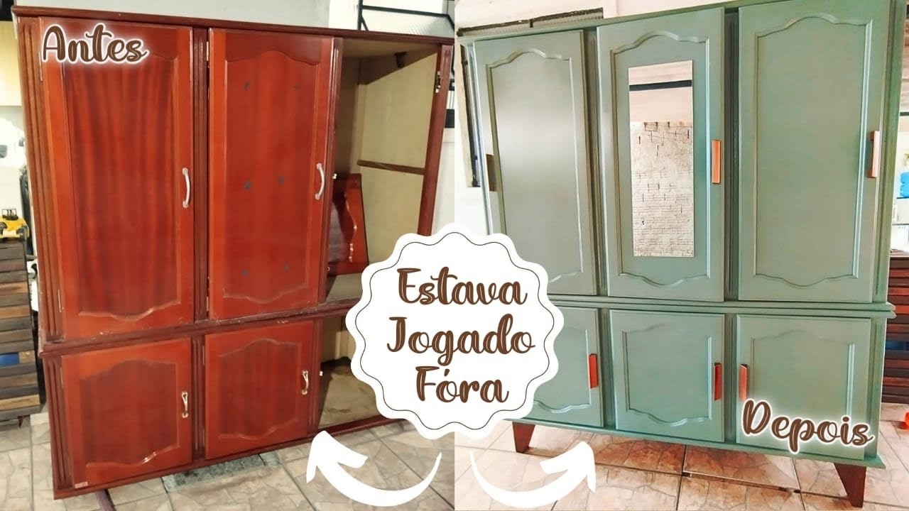 Do lixo ao luxo, transformando guarda roupa antigo, como reformar guarda roupa antigo
