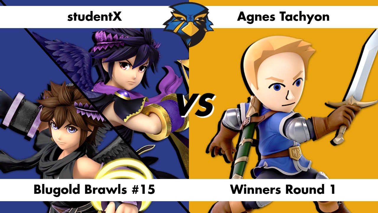 StudentX Dark Pit, Pit vs  Agnes Tachyon Mii Sword Fighter | Winners Round 2 | Blugold Brawls #15