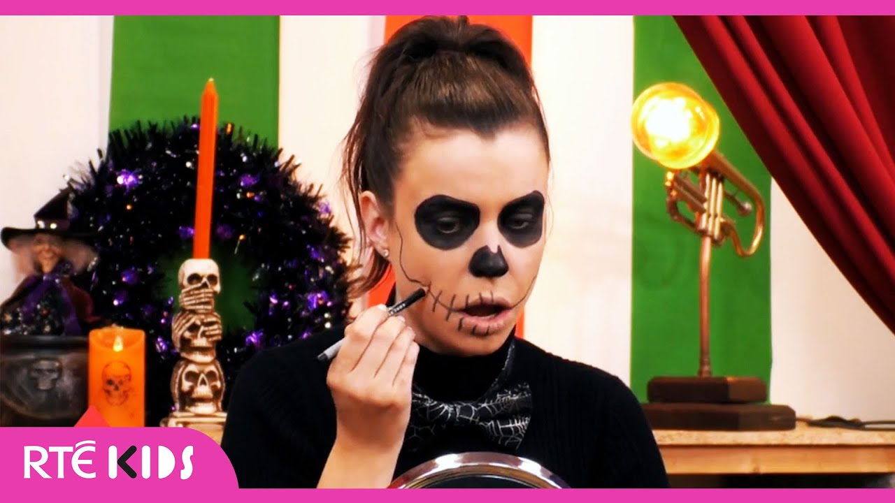 Scary Skeletal Makeup Tutorial for #Halloween 💀🎃 | After School Hub | @RTÉKIDS​