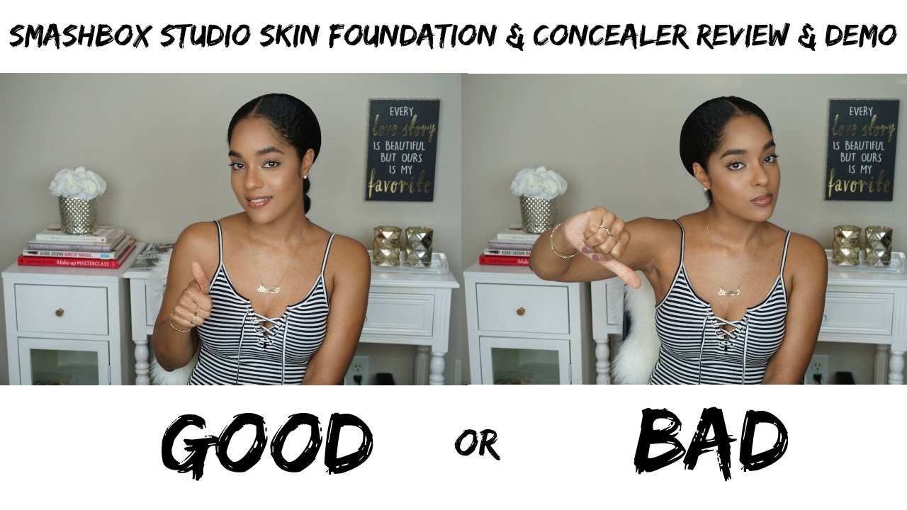 Smashbox  Studio Skin Foundation and Concealer First Impression and Demo