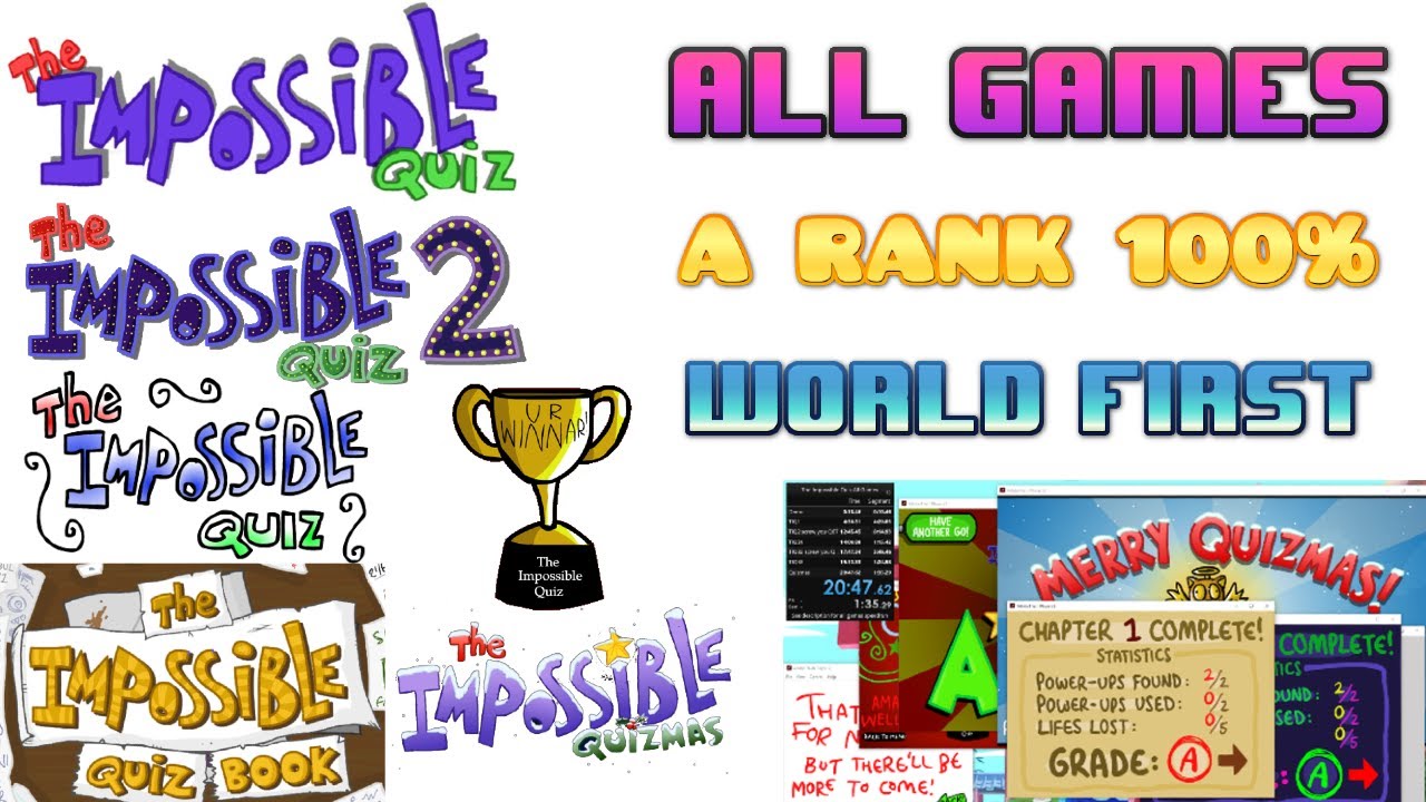 All The Impossible Quiz Games 100% Perfect A* Rank
