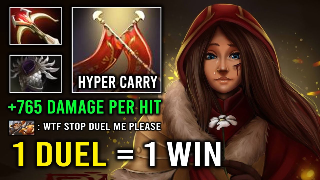 WTF +765 Damage Per Hit 1 Duel 1 Win Hyper Offlane Legion Commander 100% Delete Offlane Dota 2