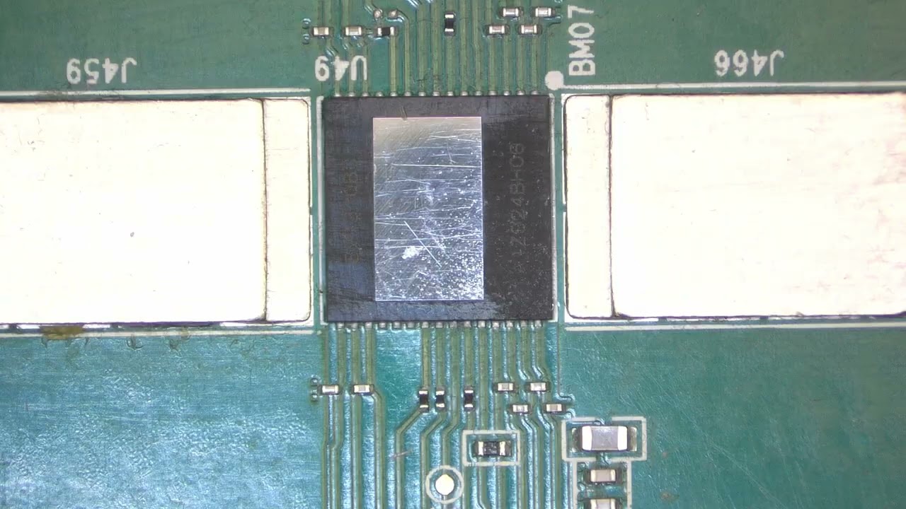Antminer S21+, totally destroyed. 17 cracked chips