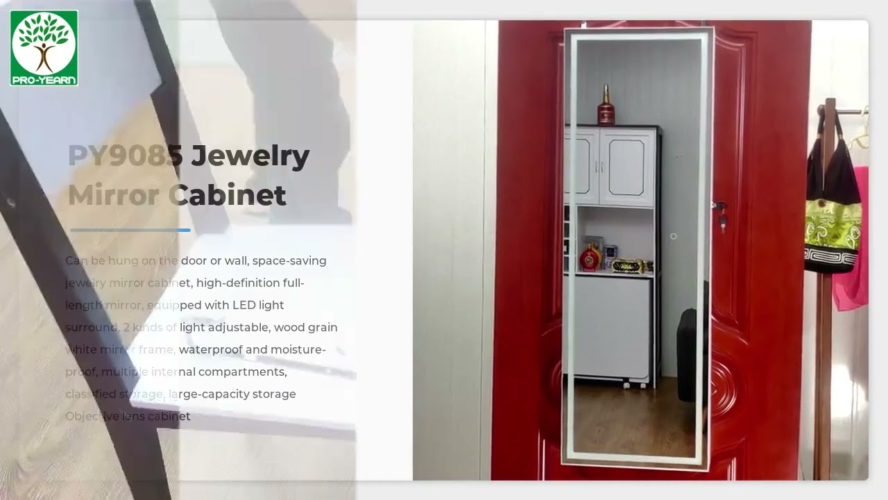 Door or Wall mounted Jewelry Mirror Cabinet  demonstration #bedroomfurnituresets