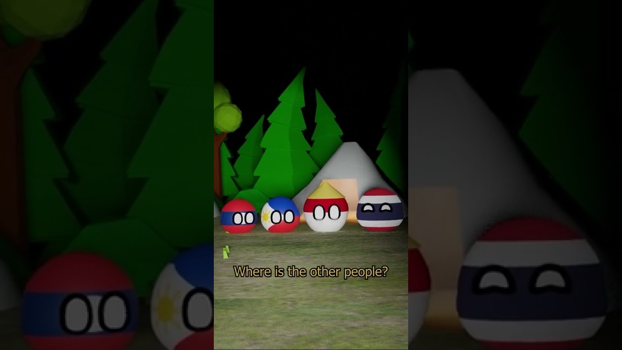 3D ASEAN Countryball кемпинг #Шорты