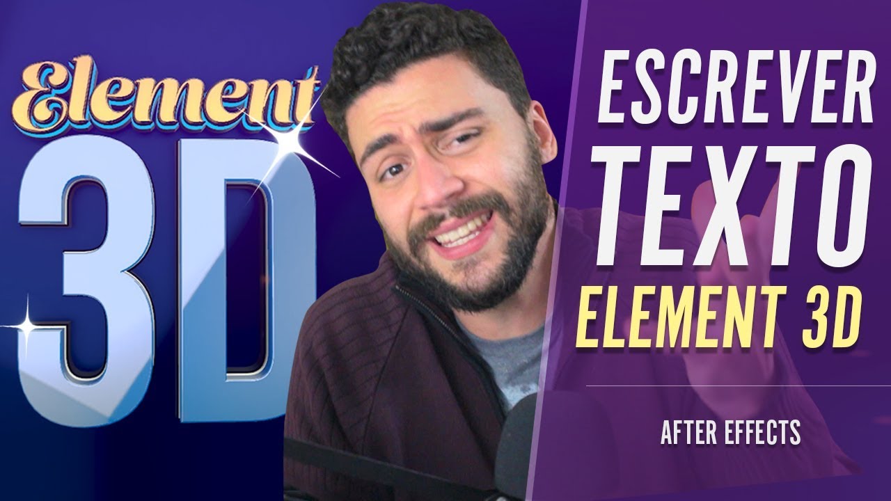 Criar texto no ELEMENT 3D | Tutorial After Effects