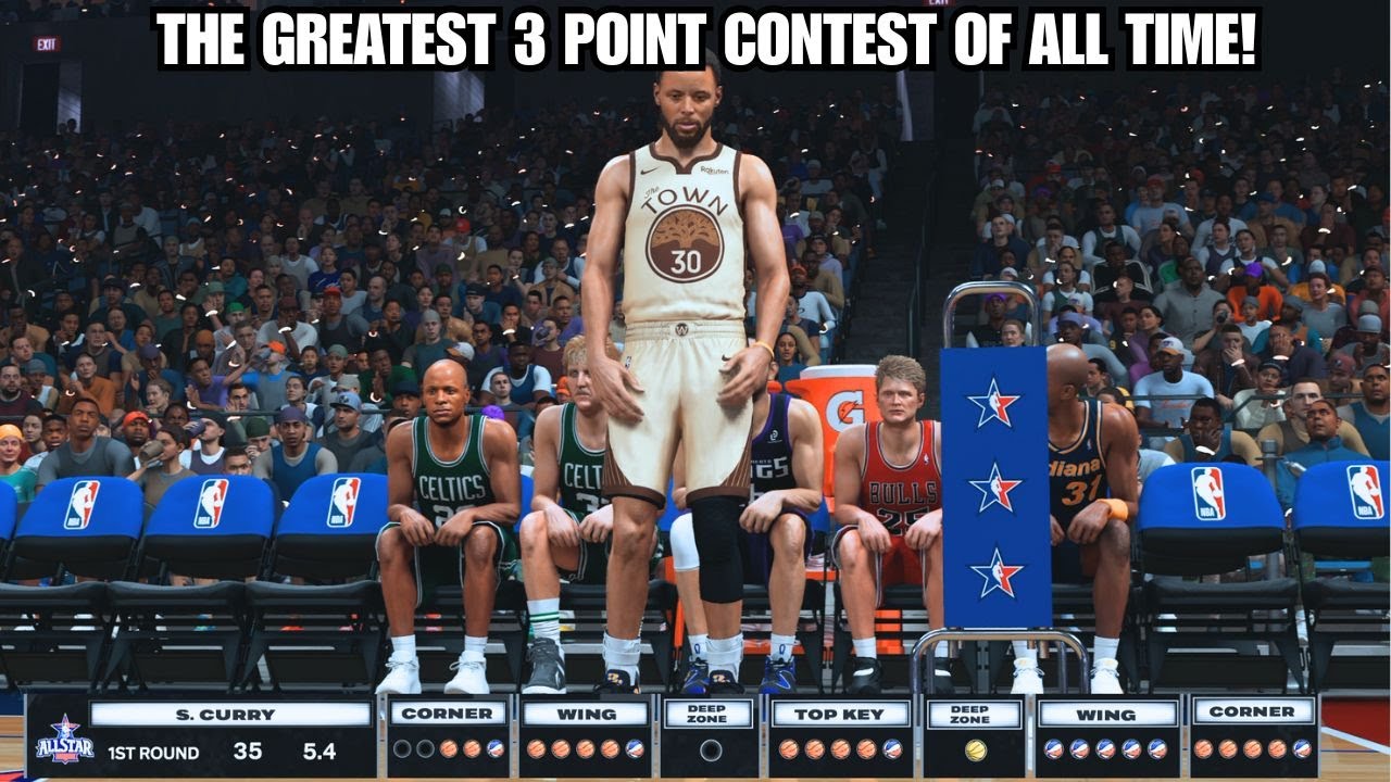 NBA 2K26: The Greatest 3 Point Contest of All Time! Curry, Bird, Allen, Stojakovic, Miller, Kerr!