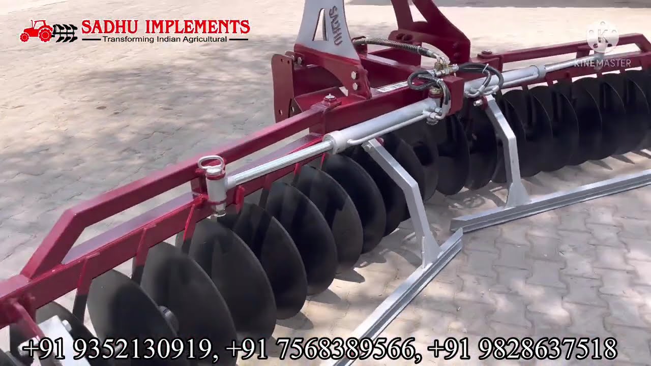 PADDY HARROW HYDRAULIC FOLDING INDIA’s FIRST (12*12 disc) | SADHU IMPLEMENTS | +91 9828637518