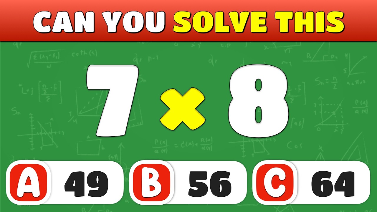 20 Mental Math Problems to Sharpens Your Brain | Fast Math Quiz