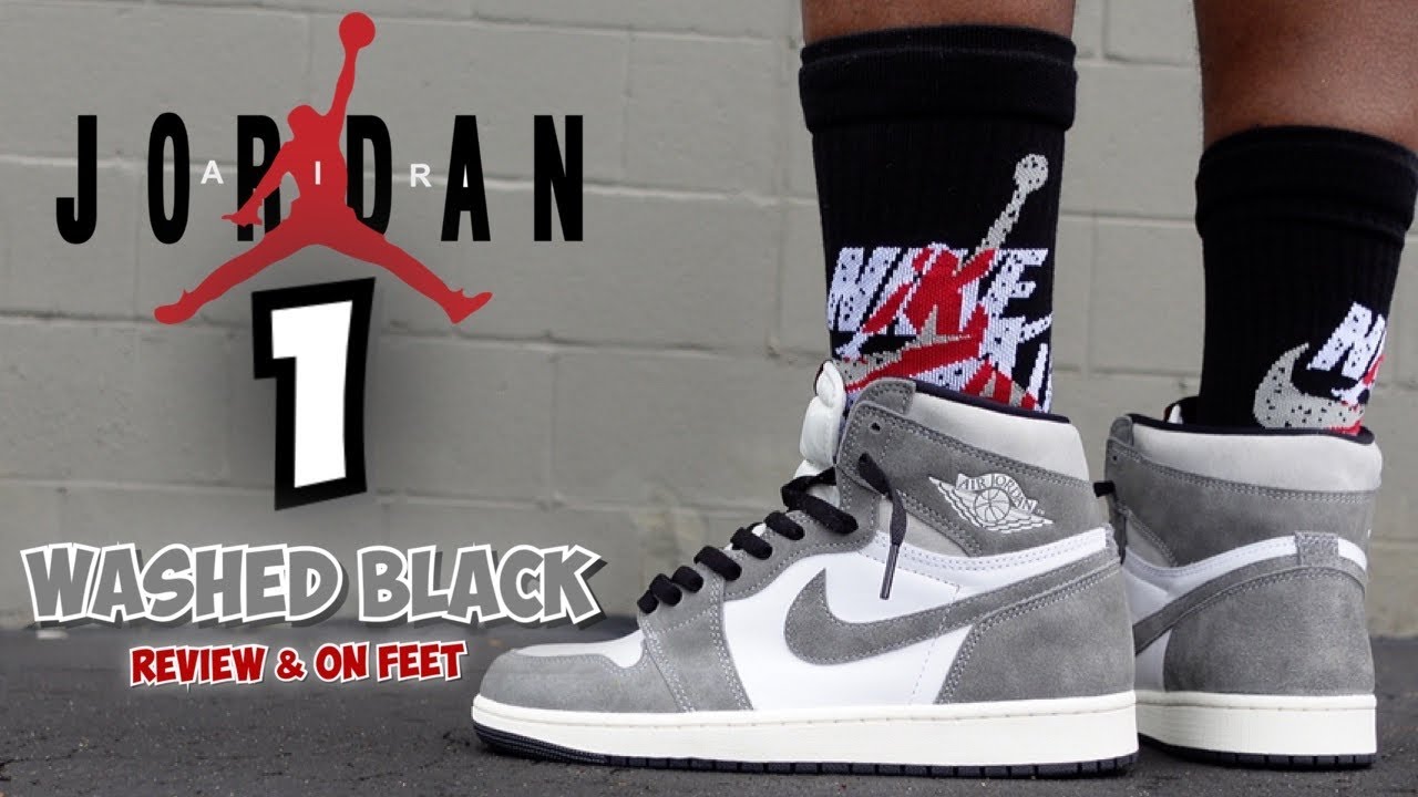 AIR JORDAN 1 WASHED BLACK REVIEW AND ON FEET