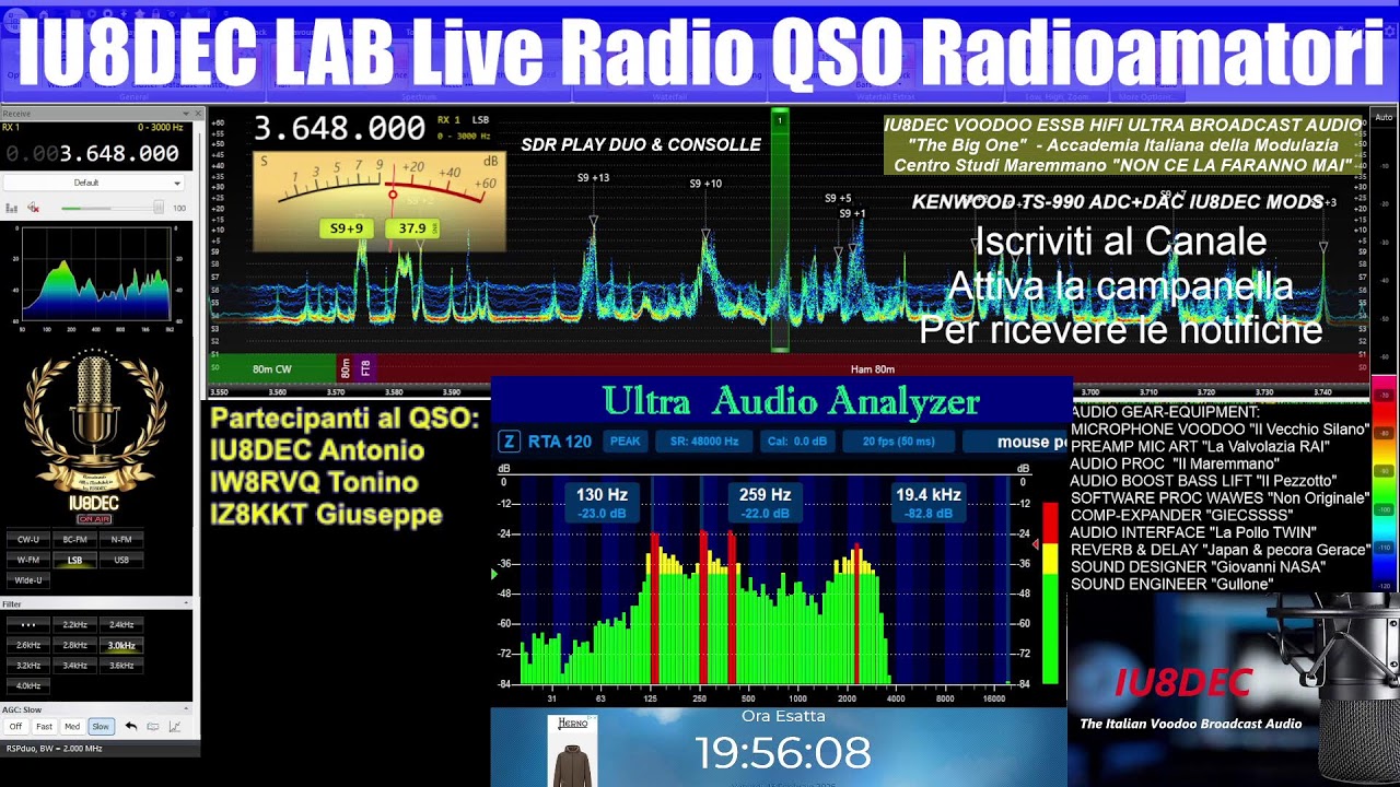 Radioamatori QSO  3.648 MHz 13/02/2026 #ESSB #Audio #HiFi #Voodoo #Broadcast #HAM #RADIO #Live