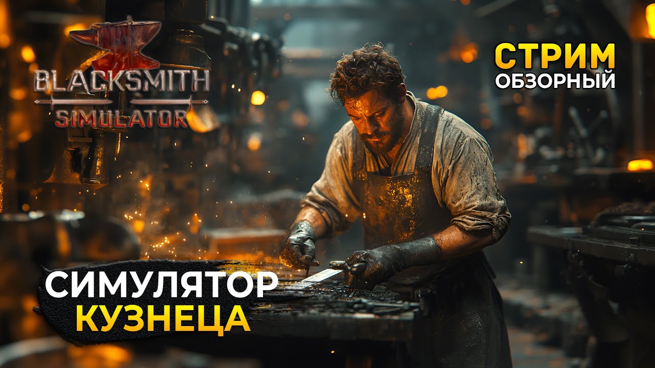 Стрим Blacksmith Simulator ОБЗОР - Симулятор Кузнеца. Начало работы (Первый Взгляд)