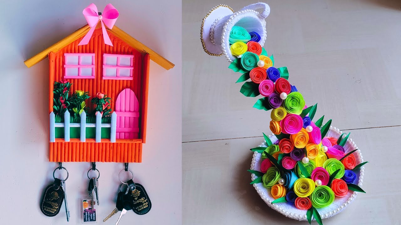 Paper Crafts | Paper Crafts for Home Decoration | Low Cost Home Decor | DIY Paper Crafts