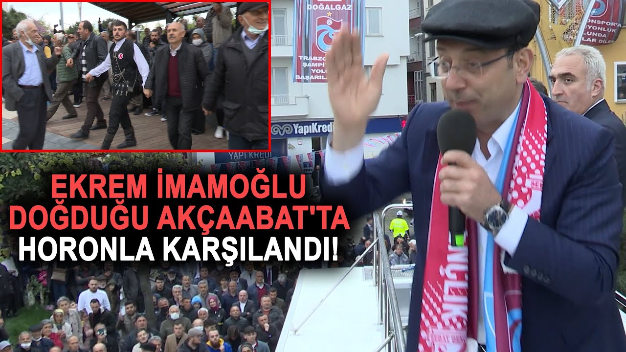 Ekrem İmamoğlu, doğduğu Akçaabat'ta horonla karşılandı!